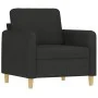 Sofa set with cushions 3 pieces black fabric by , Sofas - Ref: Foro24-3202074, Price: 753,90 €, Discount: %