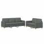Juego de sofás con cojines 2 piezas tela gris oscuro de , Sofás - Ref: Foro24-3202119, Precio: 509,47 €, Descuento: %