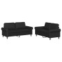 Juego de sofás con cojines 2 piezas cuero sintético negro de , Sofás - Ref: Foro24-3202150, Precio: 439,21 €, Descuento: %