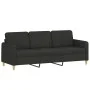 Sofa set with cushions 2 pieces black fabric by , Sofas - Ref: Foro24-3202138, Price: 609,85 €, Discount: %