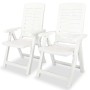 Verstellbare Gartenstühle 2 Einheiten weißer Kunststoff von vidaXL, Gartenstühle - Ref: Foro24-43895, Preis: 160,10 €, Rabatt: %