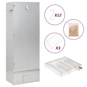 BBQ smoker oven with cold smoke generator galvanized steel by , Barbecues - Ref: Foro24-3200768, Price: 235,95 €, Discount: %