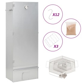 BBQ-Räucherofen mit Kaltrauchgenerator aus verzinktem Stahl von , Grillen - Ref: Foro24-3200756, Preis: 188,25 €, Rabatt: %