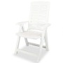 Verstellbare Gartenstühle 2 Einheiten weißer Kunststoff von vidaXL, Gartenstühle - Ref: Foro24-43895, Preis: 160,10 €, Rabatt: %