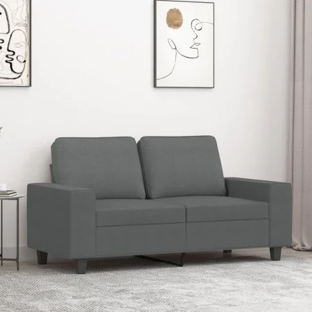 2-seater sofa in dark gray fabric 120 cm by , Sofas - Ref: Foro24-359384, Price: 240,66 €, Discount: %