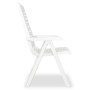 Verstellbare Gartenstühle 2 Einheiten weißer Kunststoff von vidaXL, Gartenstühle - Ref: Foro24-43895, Preis: 160,10 €, Rabatt: %
