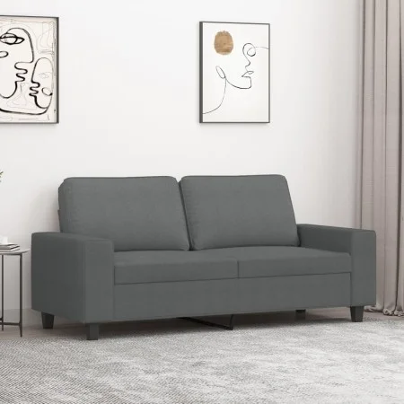 2-seater sofa in dark gray fabric 140 cm by , Sofas - Ref: Foro24-359392, Price: 274,40 €, Discount: %