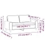 2-seater sofa in dark gray fabric 140 cm by , Sofas - Ref: Foro24-359392, Price: 274,40 €, Discount: %
