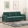 Dark green velvet 3-seater sofa 180 cm by , Sofas - Ref: Foro24-359454, Price: 331,83 €, Discount: %