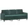 Dunkelgrünes 3-Sitzer-Sofa aus Samt, 180 cm von , Sofas - Ref: Foro24-359454, Preis: 327,47 €, Rabatt: %