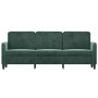 Sofá de 3 plazas terciopelo verde oscuro 180 cm de , Sofás - Ref: Foro24-359454, Precio: 331,71 €
