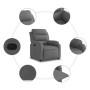 Dark Gray Fabric Recliner by , Armchairs - Ref: Foro24-373463, Price: 201,31 €, Discount: %