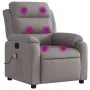Taupe gray fabric reclining massage chair by , Armchairs - Ref: Foro24-373482, Price: 267,88 €, Discount: %