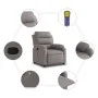Taupe gray fabric reclining massage chair by , Armchairs - Ref: Foro24-373482, Price: 267,88 €, Discount: %
