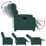 Sillón reclinable de tela verde oscuro de , Sillones - Ref: Foro24-373468, Precio: 243,16 €, Descuento: %
