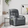 Sillón de masaje reclinable cuero sintético gris de , Sillones - Ref: Foro24-373570, Precio: 220,64 €, Descuento: %