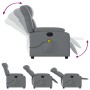 Gray synthetic leather reclining massage chair by , Armchairs - Ref: Foro24-373570, Price: 224,12 €, Discount: %