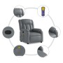 Gray synthetic leather reclining massage chair by , Armchairs - Ref: Foro24-373570, Price: 224,12 €, Discount: %