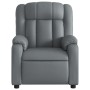 Gray synthetic leather reclining massage chair by , Armchairs - Ref: Foro24-373570, Price: 224,12 €, Discount: %