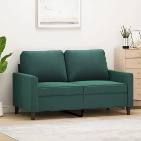 Dunkelgrünes 2-Sitzer-Sofa aus Samt, 120 cm von , Sofas - Ref: Foro24-359191, Preis: 231,88 €, Rabatt: %
