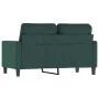 Dark green velvet 2-seater sofa 120 cm by , Sofas - Ref: Foro24-359191, Price: 231,88 €, Discount: %