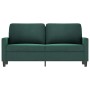 Dunkelgrünes 2-Sitzer-Sofa aus Samt, 140 cm von , Sofas - Ref: Foro24-359201, Preis: 253,97 €, Rabatt: %