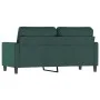 Dark green velvet 2-seater sofa 140 cm by , Sofas - Ref: Foro24-359201, Price: 253,97 €, Discount: %