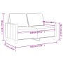 Dunkelgrünes 2-Sitzer-Sofa aus Samt, 140 cm von , Sofas - Ref: Foro24-359201, Preis: 253,97 €, Rabatt: %