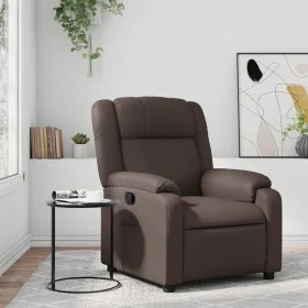 Sillón reclinable de cuero sintético marrón de , Sillones - Ref: Foro24-373524, Precio: 245,21 €, Descuento: %