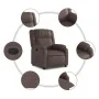Sillón reclinable de cuero sintético marrón de , Sillones - Ref: Foro24-373524, Precio: 245,18 €, Descuento: %