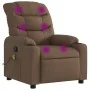 Sillón reclinable con masaje de tela marrón de , Sillones - Ref: Foro24-374160, Precio: 268,52 €, Descuento: %