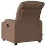 Sillón reclinable con masaje de tela marrón de , Sillones - Ref: Foro24-374160, Precio: 268,52 €, Descuento: %