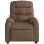 Sillón reclinable con masaje de tela marrón de , Sillones - Ref: Foro24-374160, Precio: 268,52 €, Descuento: %