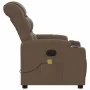 Sillón reclinable con masaje de tela marrón de , Sillones - Ref: Foro24-374160, Precio: 268,52 €, Descuento: %