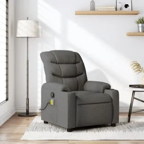 Sillón de masaje reclinable de tela gris oscuro de , Sillones - Ref: Foro24-374157, Precio: 294,99 €, Descuento: %
