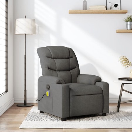 Dark Gray Fabric Reclining Massage Chair by , Armchairs - Ref: Foro24-374157, Price: 303,04 €, Discount: %