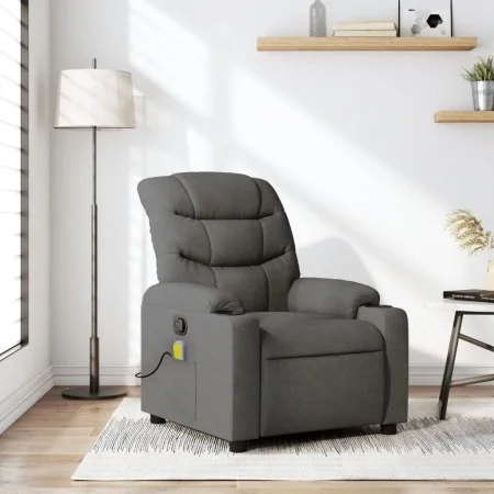 Dark Gray Fabric Reclining Massage Chair by , Armchairs - Ref: Foro24-374157, Price: 294,09 €, Discount: %