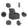 Dark Gray Fabric Reclining Massage Chair by , Armchairs - Ref: Foro24-374157, Price: 294,09 €, Discount: %