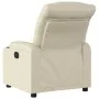 Sillón reclinable de cuero sintético crema de , Sillones - Ref: Foro24-374134, Precio: 225,19 €, Descuento: %