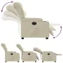 Sillón reclinable de cuero sintético crema de , Sillones - Ref: Foro24-374134, Precio: 225,19 €, Descuento: %