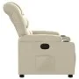 Sillón reclinable de cuero sintético crema de , Sillones - Ref: Foro24-374134, Precio: 225,19 €, Descuento: %