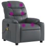 Gray synthetic leather reclining massage chair by , Armchairs - Ref: Foro24-374143, Price: 227,04 €, Discount: %