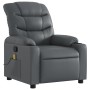 Gray synthetic leather reclining massage chair by , Armchairs - Ref: Foro24-374143, Price: 227,04 €, Discount: %