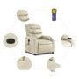 Cream Synthetic Leather Massage Recliner by , Armchairs - Ref: Foro24-374141, Price: 255,29 €, Discount: %