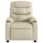 Cream Synthetic Leather Massage Recliner by , Armchairs - Ref: Foro24-374141, Price: 255,29 €, Discount: %