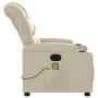 Cream Synthetic Leather Massage Recliner by , Armchairs - Ref: Foro24-374141, Price: 255,29 €, Discount: %