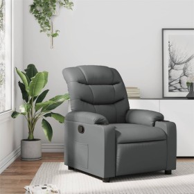 Gray Faux Leather Recliner by , Armchairs - Ref: Foro24-374136, Price: 214,15 €, Discount: %