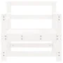 Garden armchairs 2 units solid white pine wood by , Modular outdoor sofas - Ref: Foro24-825493, Price: 109,17 €, Discount: %