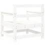 Garden armchairs 2 units solid white pine wood by , Modular outdoor sofas - Ref: Foro24-825493, Price: 109,17 €, Discount: %