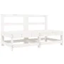 Zentrale Gartensofas, 2 Stück, massives weißes Kiefernholz von , Modulare Sofas für den Außenbereich - Ref: Foro24-825514, Pr...